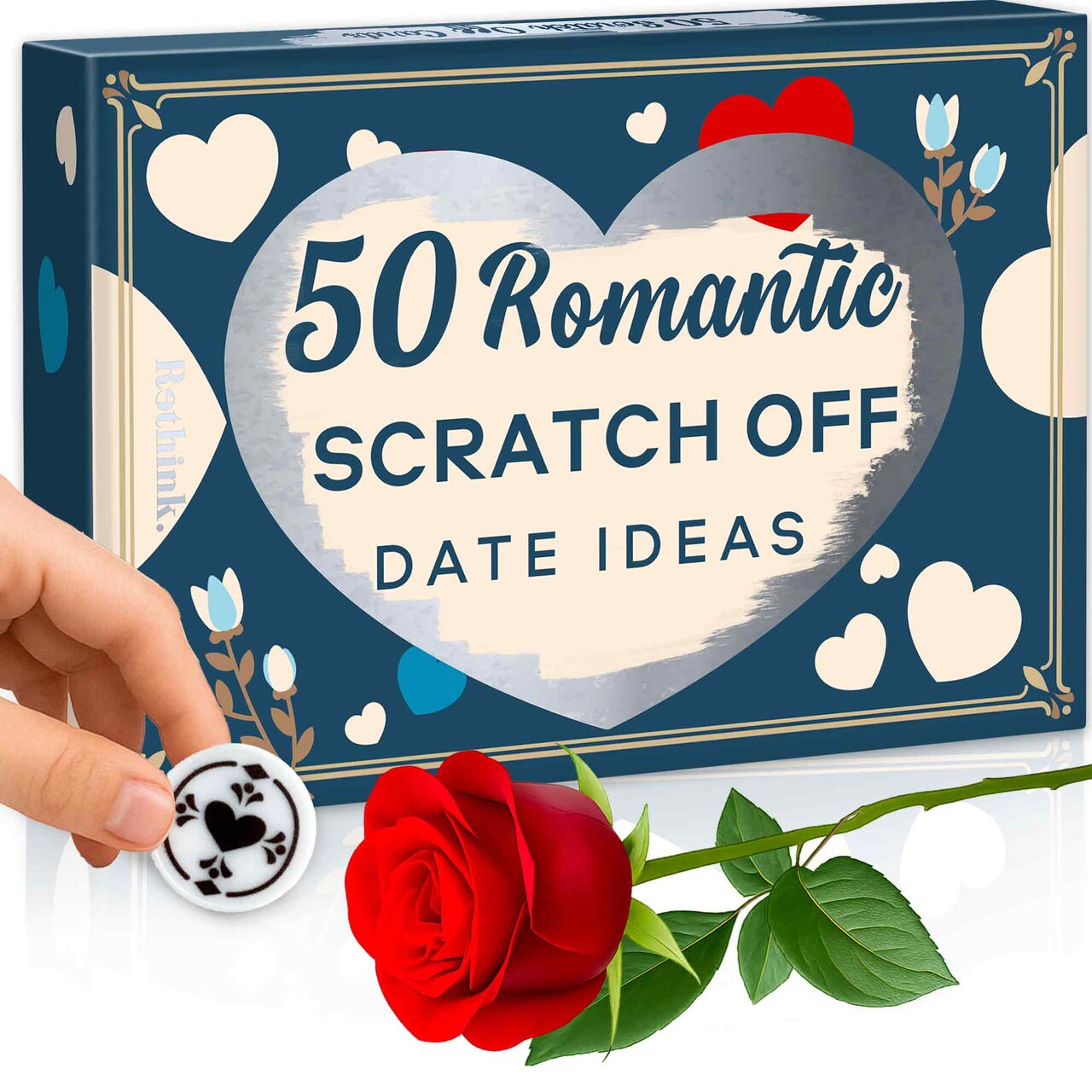 QUOKKA 50 Date Night Ideas – 50 Scratch-Off Romantic Couple Gifts – Unique Couples Game to Strengthen Connection, Make Every Week an Adventure – Birthday Wedding for Him Her (Set 2)